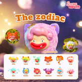 SpringHouse "Ugly-Cute Family Plush:Wave 2- Zodiac Chaos" blind box series official poster, showcasing the complete character lineup.