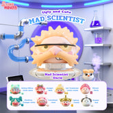 Spring House "Ugly-Cute Family: Wave 5 Crazy scientist" blind box series official poster, showcasing the complete character lineup.