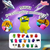 SpringHouse "MBTI Moodlings: Quirky Personality Keychain Series" blind box series official poster, showcasing the complete character lineup.
