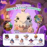 Spring House "Ugly-Cute Family:Wave 6 -Exavation GodGold" blind box series official poster, showcasing the complete character lineup.