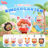 Spring House "Ugly-Cute Family: Kindergarten" blind box series official poster, showcasing the complete character lineup.