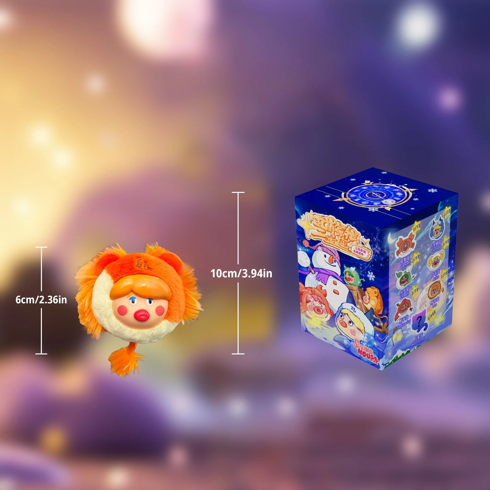 SpringHouse "Ugly-Cute Family Plush：Wave 2- Zodiac Chaos" series -  figure and box size guide: 