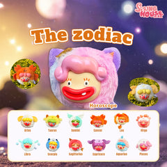SpringHouse "Ugly-Cute Family Plush：Wave 2- Zodiac Chaos" blind box series official poster, showcasing the complete character lineup.