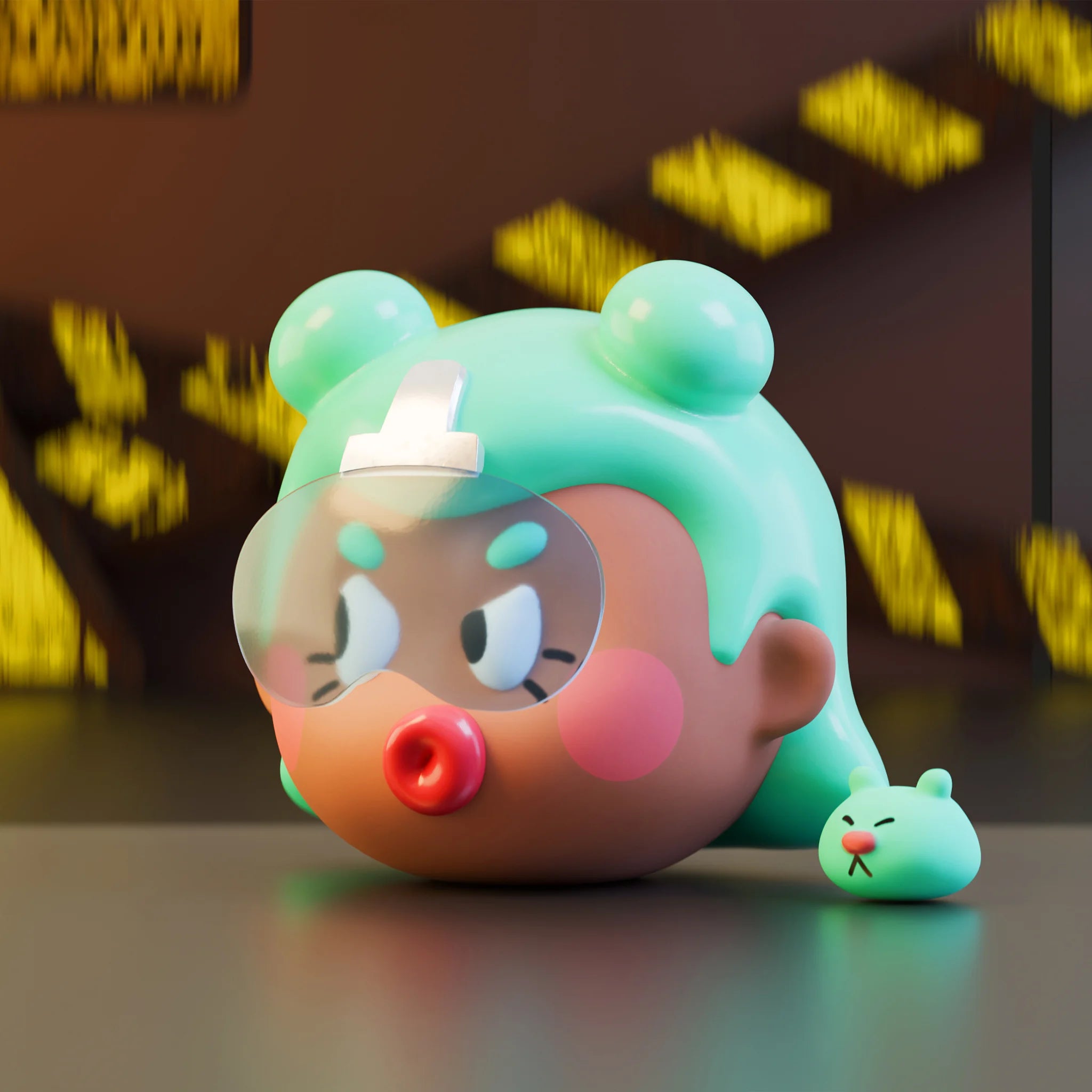 Spring House "Ugly-Cute Family: Wave 5 Crazy scientist" series -  art toy figure - front view2