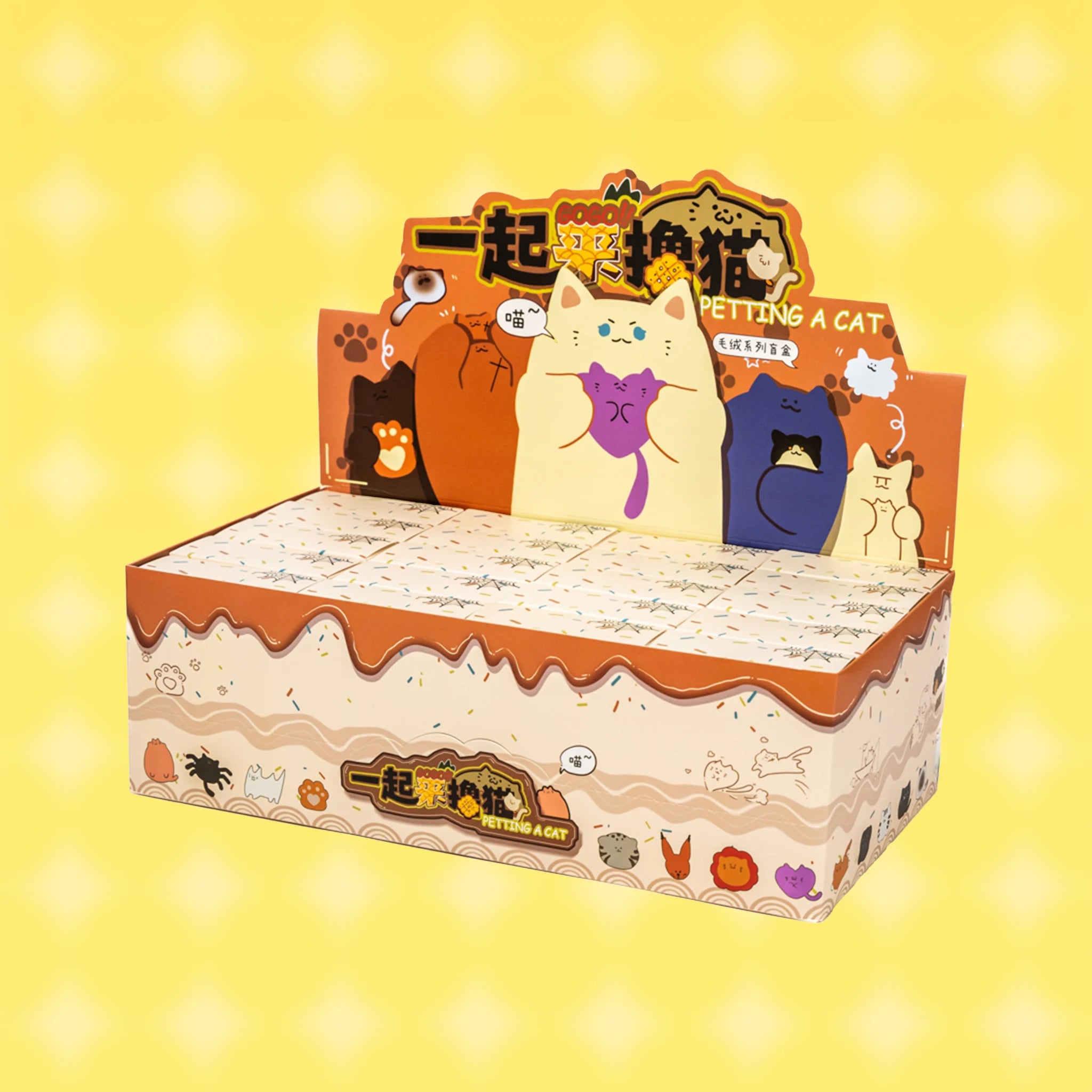 Full retail display case for the SpringHouse "Cuddle Cats Club: Purrfect Magnetic Pals Series" series, containing multiple blind boxes.