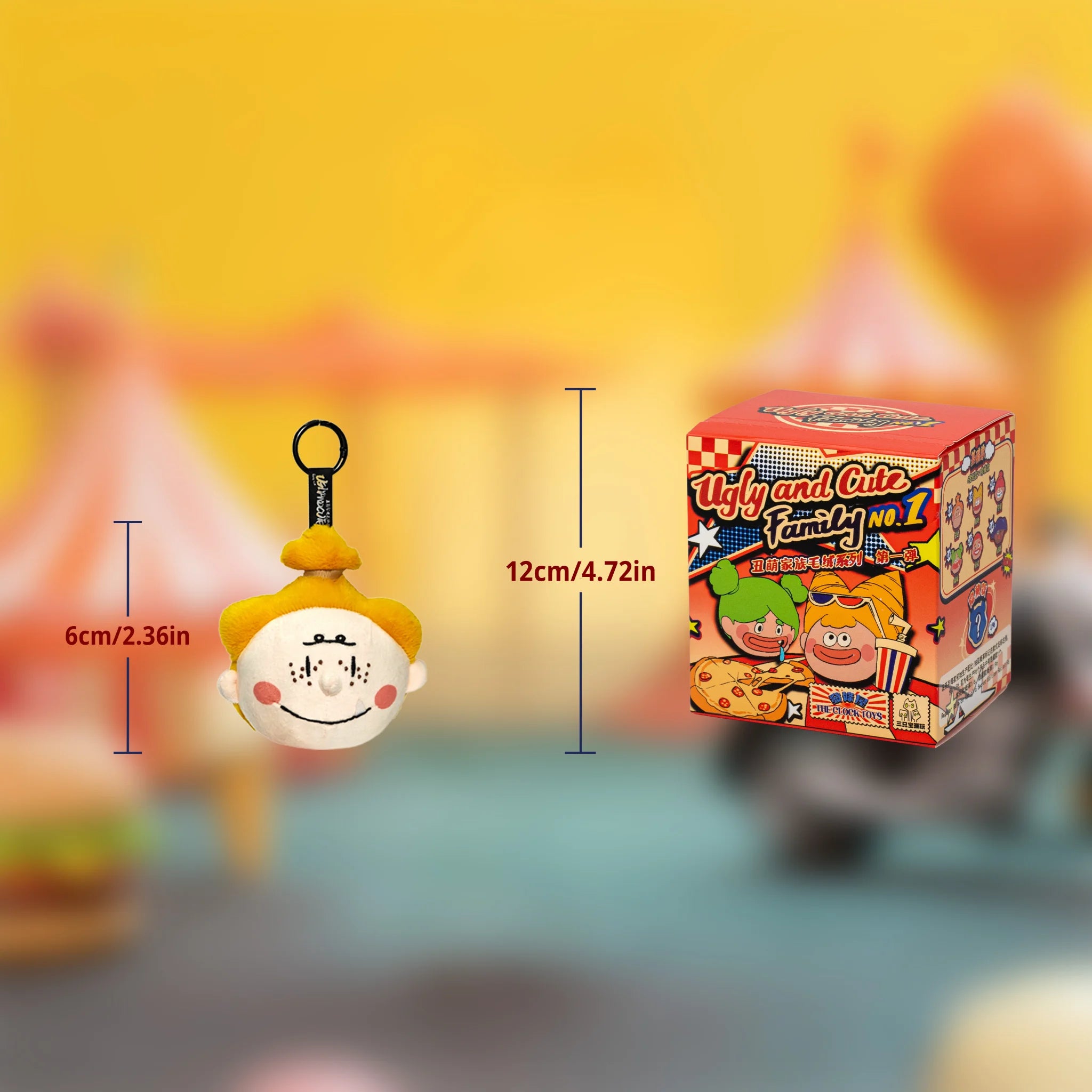 SpringHouse "Ugly-Cute Family: Wave 1 - Oddball Origins" series -  figure and box size guide: 