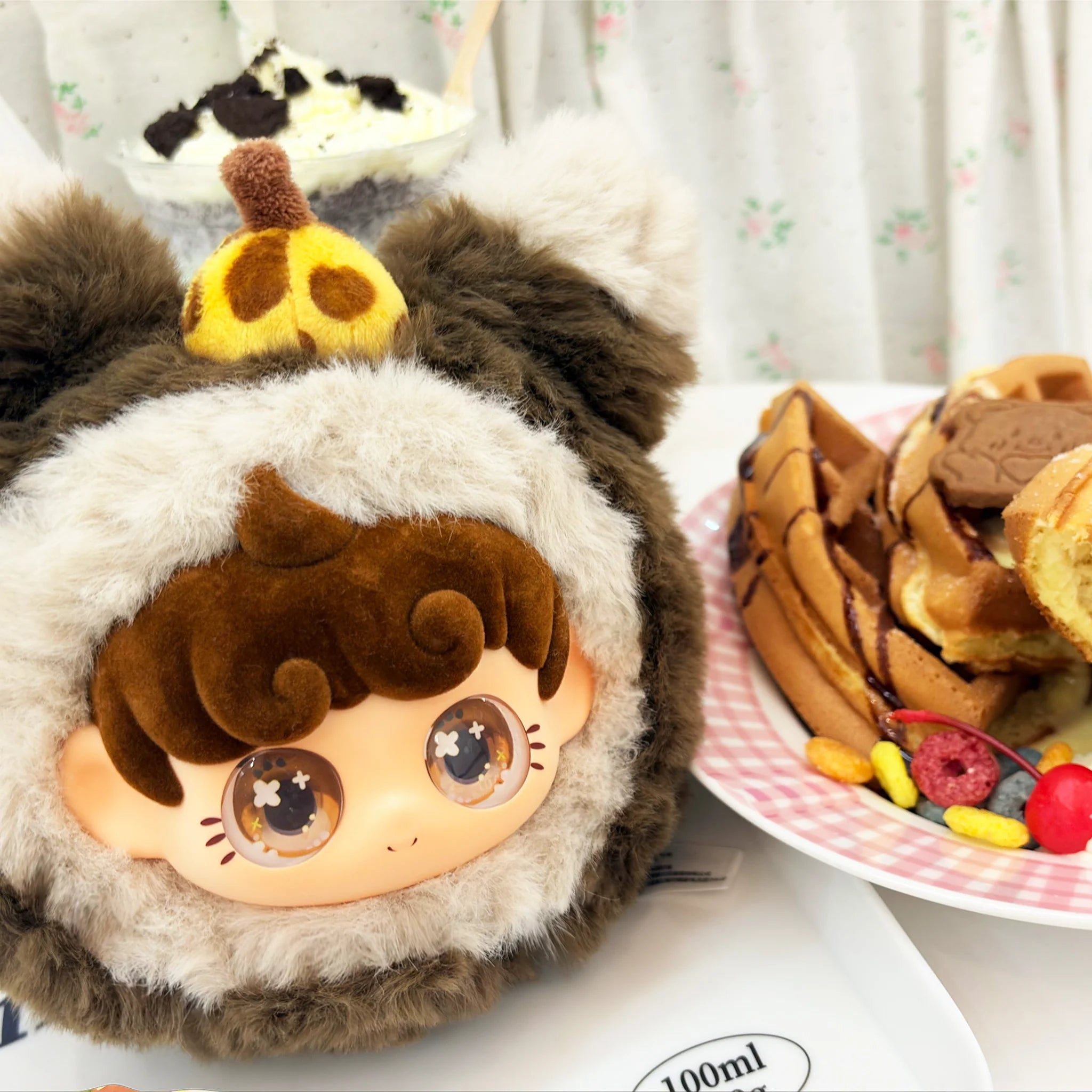 SpringHouse "UNAbaby Cozy Curls: Wave 3 - Whimsy Tea Party" series -  art toy figure - front view.